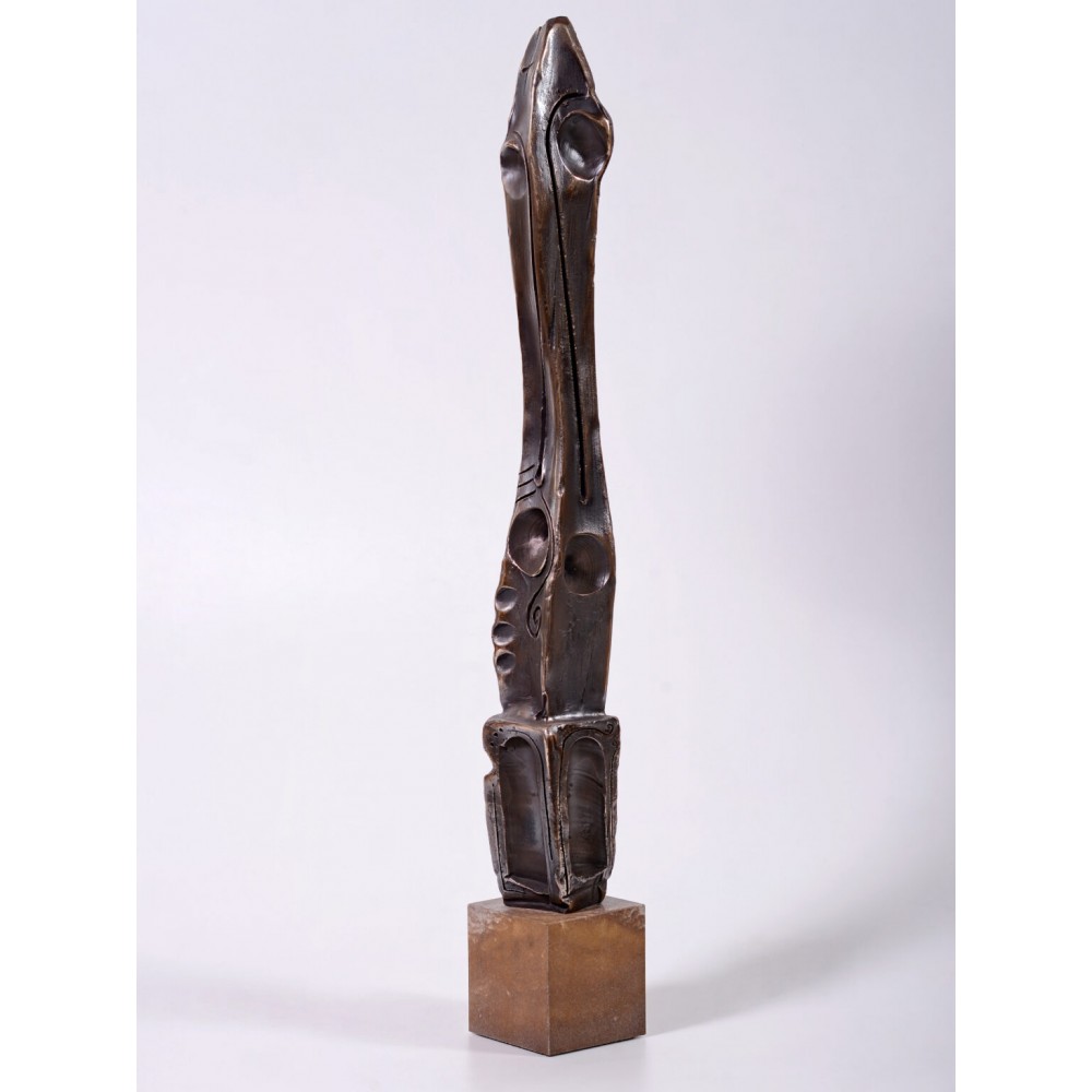 Stâlpnic III - sculptură în bronz, artist Liviu Bumbu